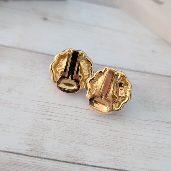 Vintage Kenneth Jay Lane Clip On Earrings K.J.L Interchangeable Earring Set - Picture 7 of 13